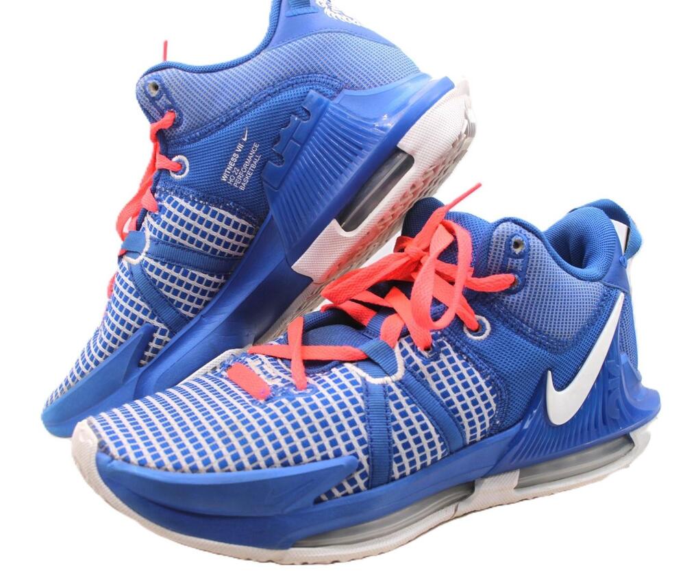 Nike LeBron Witness 7 Shoes Mens Size 7.5 Blue Basketball Sneakers DZ3299-400